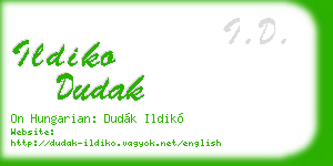 ildiko dudak business card